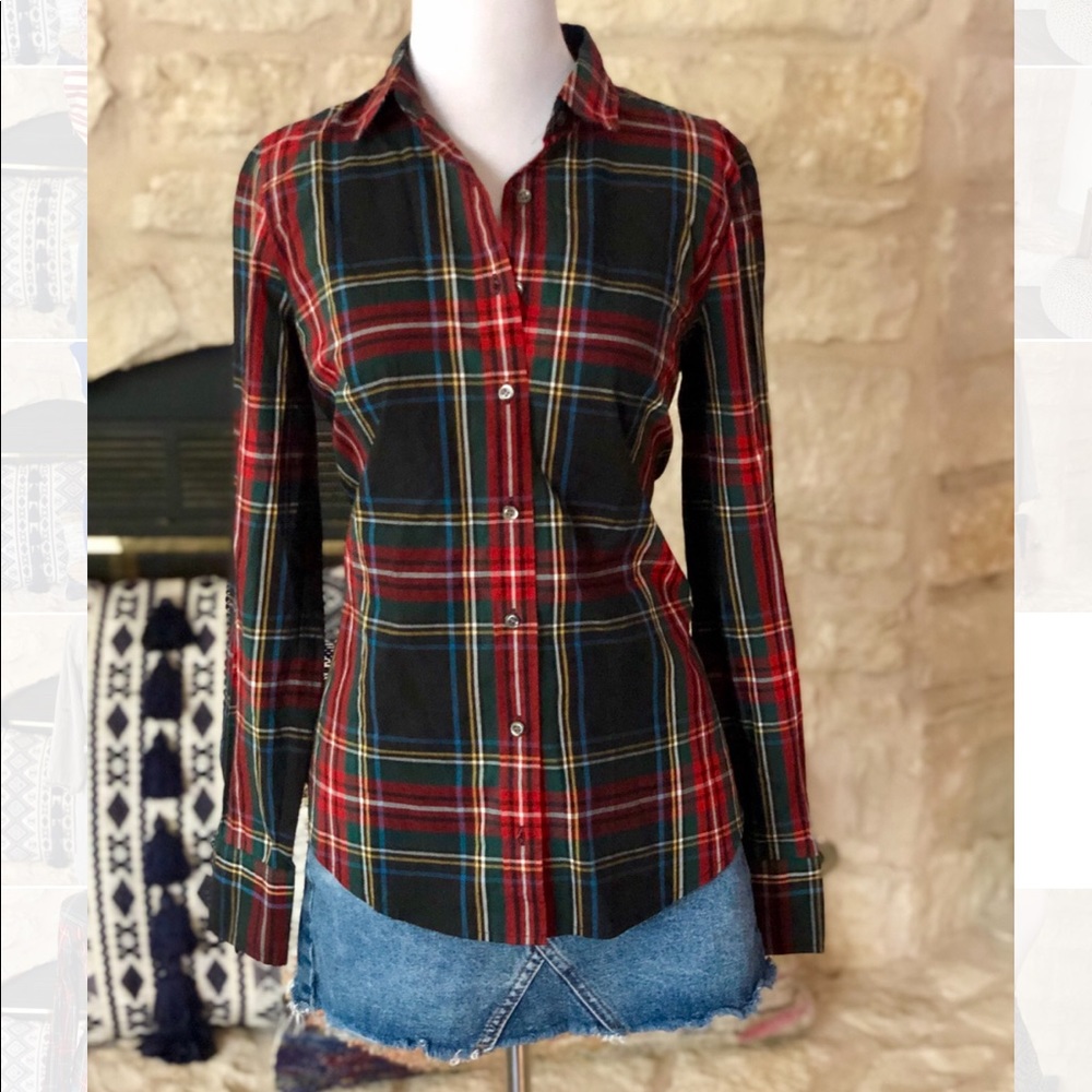 J. Crew plaid button down
